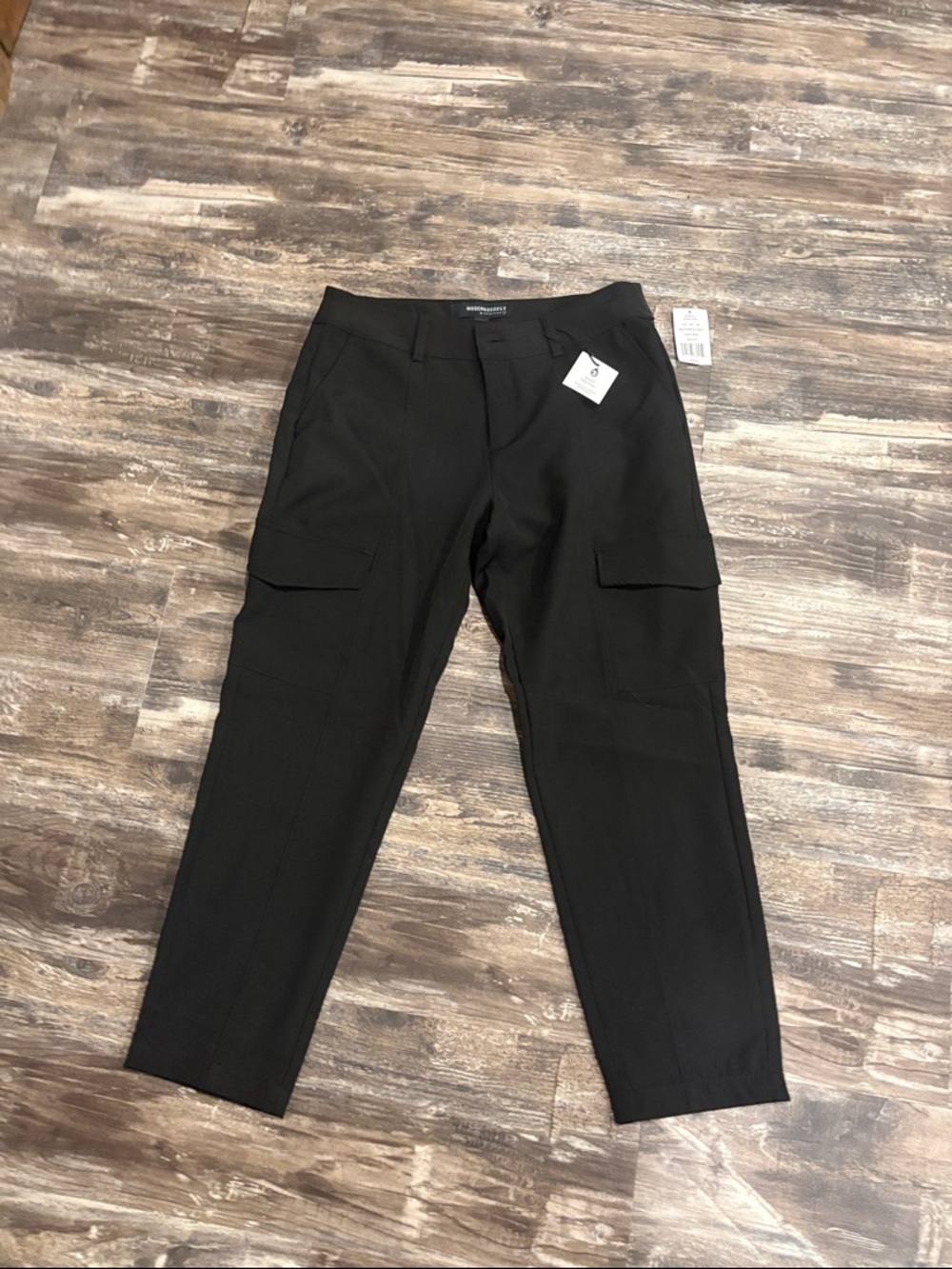 Sanctuary Black Women's Cargo Pants with Flap Pockets